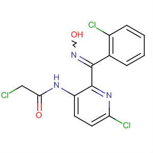 Acetamide,2-chloro-N-[6-chloro-2-[(2-chlorophenyl)(hydroxyimino)methyl]-3-pyridinyl]- molecular structure