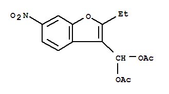 (2-ethyl-6-nitro-1-benzofuran-3-yl)methanediyl diacetate molecular structure