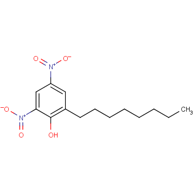 Phenol, 2,4-dinitro-6-octyl- molecular structure