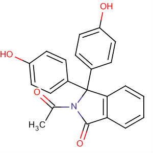 1H-Isoindol-1-one, 2-acetyl-2,3-dihydro-3,3-bis(4-hydroxyphenyl)- molecular structure