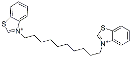 3,3-(1,10-Decanediyl)bis(benzothiazol-3-ium) molecular structure