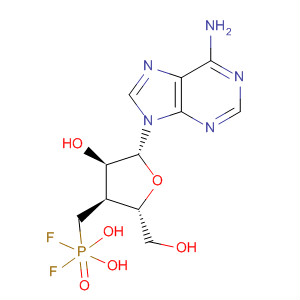 Adenosine, 3'-deoxy-3'-(difluorophosphonomethyl)- molecular structure