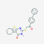 3-methyl-2-[2-oxo-2-(4-phenylphenyl)ethyl]sulfanyl-5,6,7,8-tetrahydro-[1]benzothiolo[2,3-d]pyrimidin-4-one