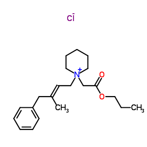 1-(3-BENZYL-2-BUTENYL)-1-(CARBOXYMETHYL)PIPERIDINIUM CHLORIDE PROPYL ESTER molecular structure