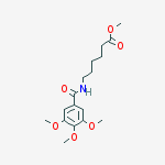Hexanoic acid, 6-[(3,4,5-trimethoxybenzoyl)amino]-, methyl ester molecular structure