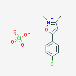Isoxazolium, 5-(4-chlorophenyl)-2,3-dimethyl-, perchlorate molecular structure