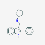 N-[[2-(4-methylphenyl)-1h-indol-3-yl]methyl]cyclopentanamine molecular structure