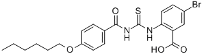 5-BROMO-2-[[[[4-(HEXYLOXY)BENZOYL]AMINO]THIOXOMETHYL]AMINO]-BENZOIC ACID