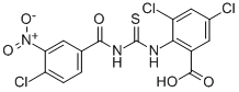 3,5-DICHLORO-2-[[[(4-CHLORO-3-NITROBENZOYL)AMINO]THIOXOMETHYL]AMINO]-BENZOIC ACID molecular structure