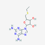 2-(2,6-diaminopurin-9-yl)-5-(ethylsulfanylmethyl)oxolane-3,4-diol molecular structure