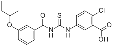 2-CHLORO-5-[[[[3-(1-METHYLPROPOXY)BENZOYL]AMINO]THIOXOMETHYL]AMINO]-BENZOIC ACID