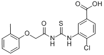 4-CHLORO-3-[[[[(2-METHYLPHENOXY)ACETYL]AMINO]THIOXOMETHYL]AMINO]-BENZOIC ACID molecular structure