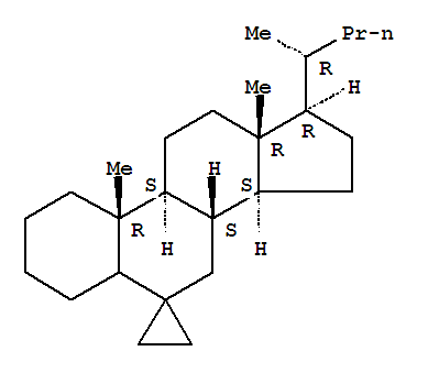 Spiro[6H-cyclopenta[a]phenanthrene-6,1'-cyclopropane],spiro[cholane-6,1'-cyclopropane] deriv.