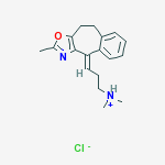 4H-BENZO(5,6)CYCLOHEPT[1,2-D]OXAZOLE,9,10-DIHYDRO-4-(3-(DIMETHYLAMINO)PROPYLIDENE)-2-METHYL- HCL,(E)- molecular structure
