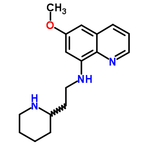 6-methoxy-N-[2-(piperidin-2-yl)ethyl]quinolin-8-amine molecular structure