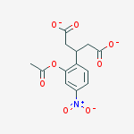 [acetoxy-(2-acetoxy-4-nitro-phenyl)methyl] acetate molecular structure