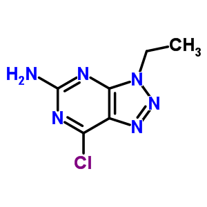 7-chloro-3-ethyl-3H-[1,2,3]triazolo[4,5-d]pyrimidin-5-amine molecular structure
