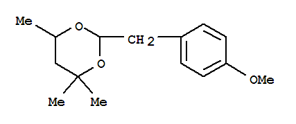 2-(4-methoxybenzyl)-4,4,6-trimethyl-1,3-dioxane molecular structure