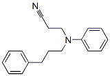 3-[phenyl(3-phenylpropyl)amino]propiononitrile molecular structure
