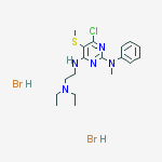 6-chloro-4-n-[2-(diethylamino)ethyl]-2-n-methyl-5-methylsulfanyl-2-n-phenylpyrimidine-2,4-diamine;dihydrobromide molecular structure