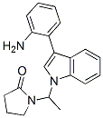1-[1-[3-(2-Aminophenyl)-1H-indol-1-yl]ethyl]pyrrolidin-2-one molecular structure