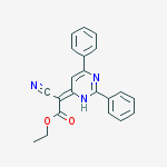 ethyl (2Z)-cyano(2,6-diphenylpyrimidin-4(3H)-ylidene)ethanoate molecular structure