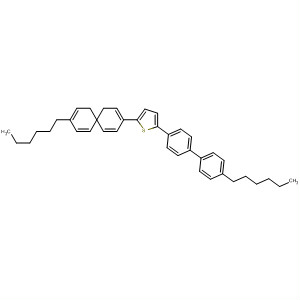 Thiophene, 2,5-bis(4'-hexyl[1,1'-biphenyl]-4-yl)- molecular structure