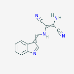 2-Butenedinitrile, 2-amino-3-[(1H-indol-3-ylmethylene)amino]- molecular structure