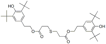 bis[2-[3,5-bis(1,1-dimethylethyl)-4-hydroxyphenyl]ethyl] 3,3-thiobispropionate molecular structure