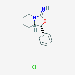 (1R,3Z,8aS)-1-phenylhexahydro[1,3]oxazolo[3,4-a]pyridin-3-imine hydrochloride (1:1) molecular structure