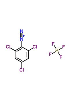 2,4,6-Trichlorobenzenediazonium tetrafluoroborate(1-) molecular structure