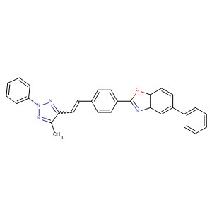 Benzoxazole,2-[4-[2-(5-methyl-2-phenyl-2H-1,2,3-triazol-4-yl)ethenyl]phenyl]-5-phenyl- molecular structure