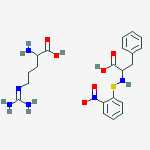 2-amino-5-(diaminomethylideneamino)pentanoic Acid;2-[(2-nitrophenyl)sulfanylamino]-3-phenylpropanoic Acid molecular structure