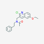 ACETAMIDE,N-[(2-CHLORO-6-ETHOXY-3-QUINOLINYL)METHYL]-N-(2-PHENYLETHYL)- molecular structure