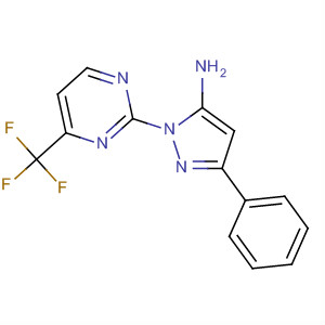 1H-Pyrazol-5-amine, 3-phenyl-1-[4-(trifluoromethyl)-2-pyrimidinyl]- molecular structure