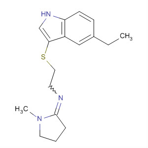 Ethanamine,2-[(5-ethyl-1H-indol-3-yl)thio]-N-(1-methyl-2-pyrrolidinylidene)- molecular structure