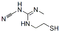 N-cyano-N-(2-mercaptoethyl)-N-methylguanidine molecular structure