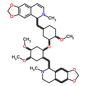 5-{[3-({4,5-dimethoxy-2-[(6-methyldecahydro[1,3]dioxolo[4,5-g]isoquinolin-5-yl)methyl]cyclohexyl}oxy)-4-methoxycyclohexyl]methyl}-6-methyl-5,6-dihydro[1,3]dioxolo[4,5-g]isoquinoline molecular structure