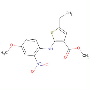 3-Thiophenecarboxylic acid,5-ethyl-2-[(4-methoxy-2-nitrophenyl)amino]-, methyl ester molecular structure