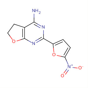 Furo[2,3-d]pyrimidin-4-amine, 5,6-dihydro-2-(5-nitro-2-furanyl)- molecular structure