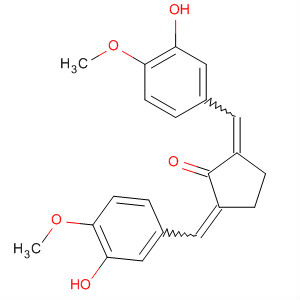 Cyclopentanone, 2,5-bis[(3-hydroxy-4-methoxyphenyl)methylene]- molecular structure