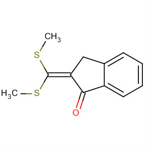 1H-Inden-1-one, 2-[bis(methylthio)methylene]-2,3-dihydro- molecular structure