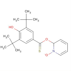 Benzenecarbothioic acid, 3,5-bis(1,1-dimethylethyl)-4-hydroxy-,S-(1-oxido-2-pyridinyl) ester molecular structure