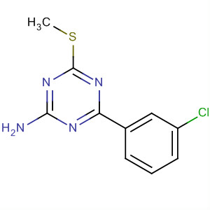 1,3,5-Triazin-2-amine, 4-(3-chlorophenyl)-6-(methylthio)- molecular structure