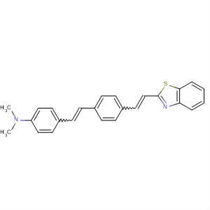 Benzenamine,4-[2-[4-[2-(2-benzothiazolyl)ethenyl]phenyl]ethenyl]-N,N-dimethyl- molecular structure