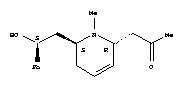 2-Propanone,1-[1,2,5,6-tetrahydro-6-(2-hydroxy-2-phenylethyl)-1-methyl-2-pyridinyl]-,[2R-[2a,6b(S*)]]- molecular structure