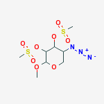 Methyl 4-azido-2-O,3-O-bis(methylsulfonyl)-4-deoxy-α-D-xylopyranoside molecular structure