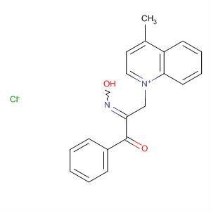 Quinolinium, 1-[2-(hydroxyimino)-3-oxo-3-phenylpropyl]-4-methyl-,chloride molecular structure