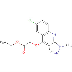 Acetic acid, [(6-chloro-1-methyl-1H-pyrazolo[3,4-b]quinolin-4-yl)oxy]-,ethyl ester molecular structure