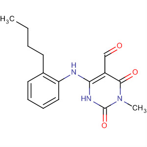 5-Pyrimidinecarboxaldehyde,4-(butylphenylamino)-1,2,3,6-tetrahydro-1-methyl-2,6-dioxo- molecular structure